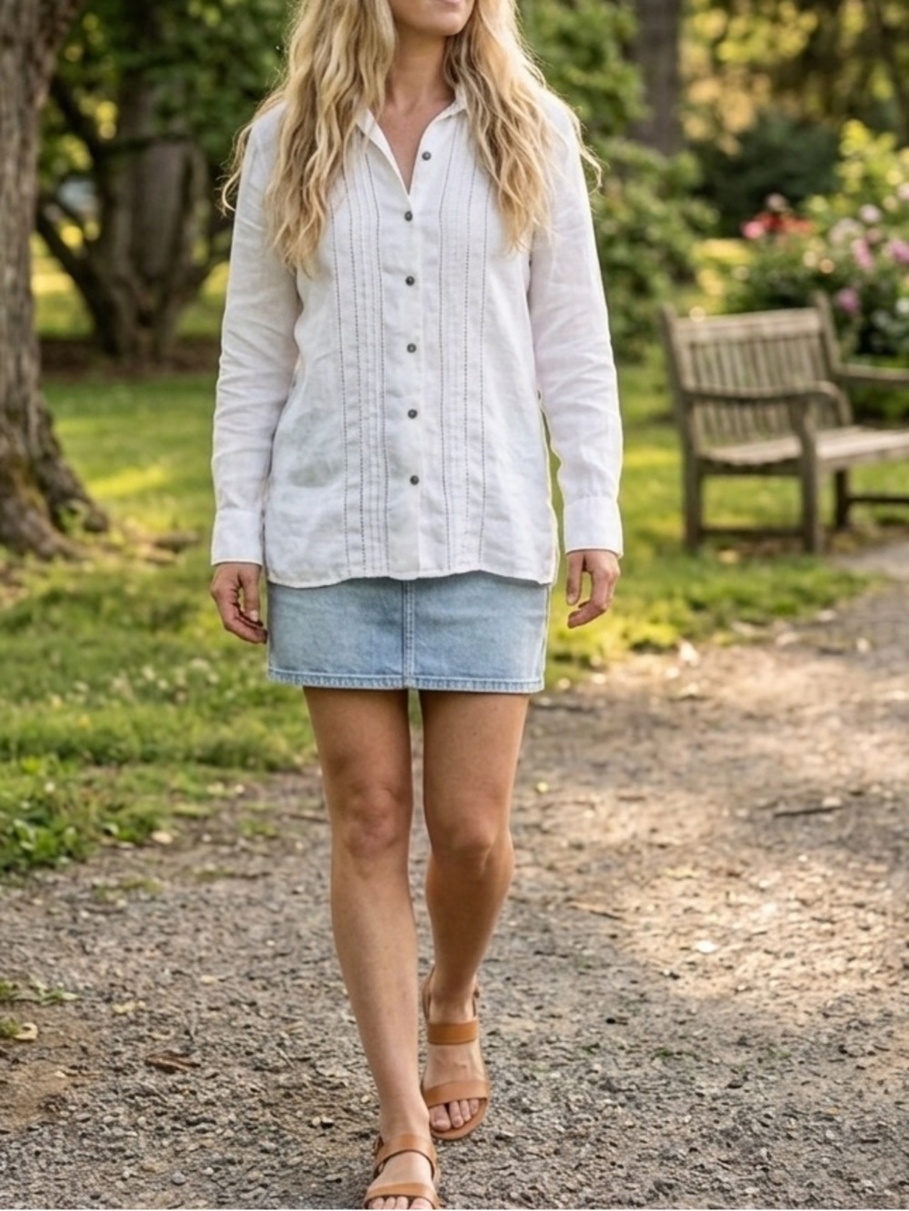 Vintage 80’s/90’s Austin Reed Cream Linen Button Down Shirt
